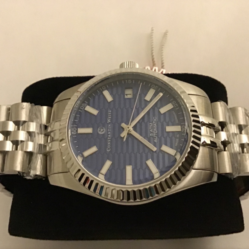 Watch - Automatic *80hrs power reserve. Constantin Weisz Blue Motif Fluted Dial - Picture 3 of 11
